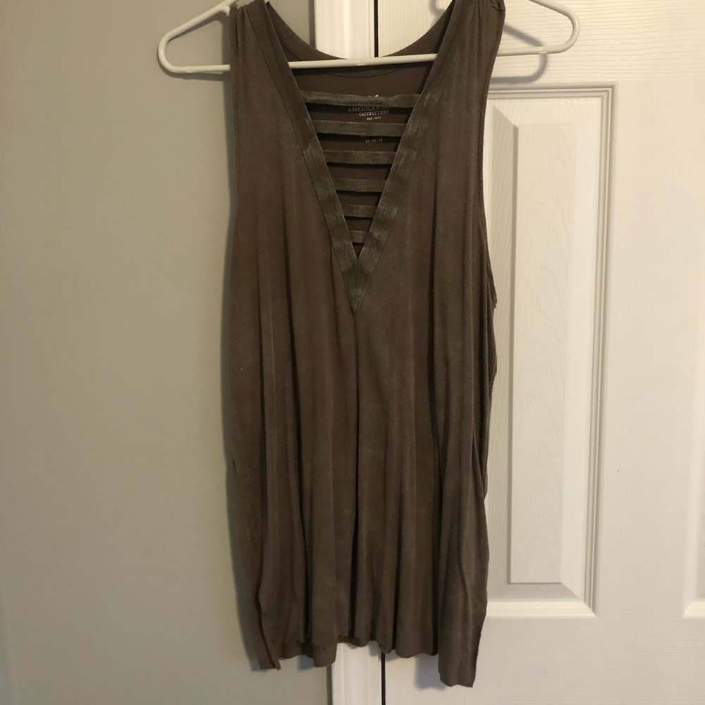 Soft olive green AE tank